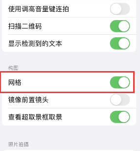 利辛苹果手机维修网点分享iPhone如何开启九宫格构图功能 