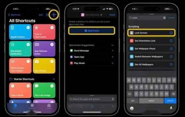 利辛苹果14锁屏维修店分享iPhone14升级iOS16.4后如何创建锁屏快捷方式 